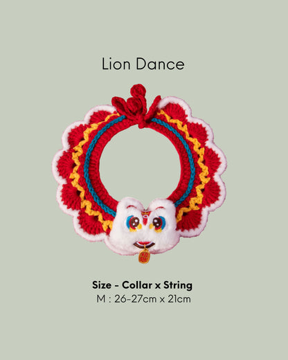 Pet Crochet Collar Lion Dance style