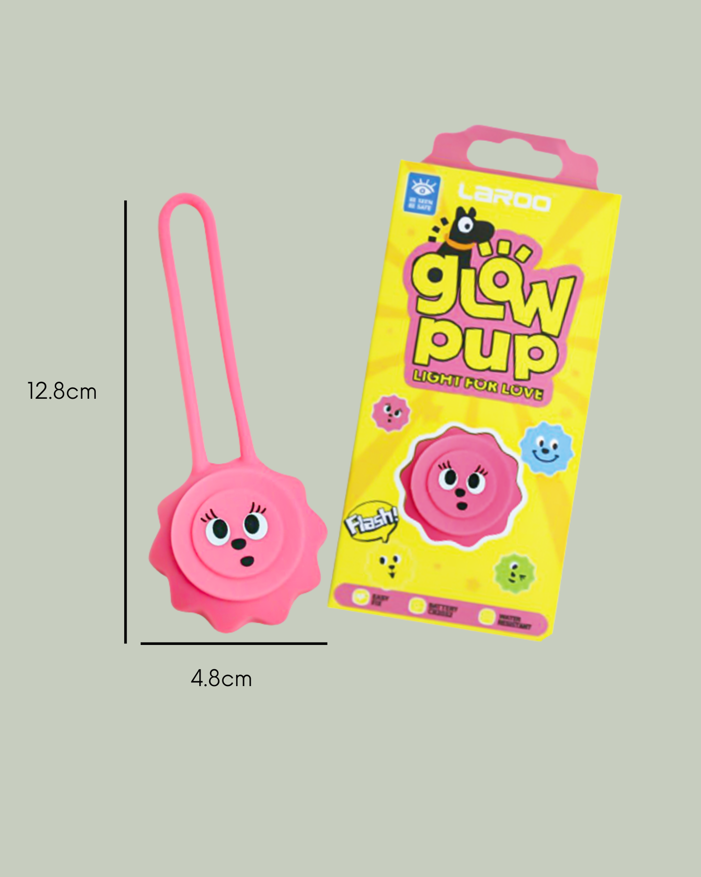 LaRoo Glow Pup Smiley LED Pet Charm