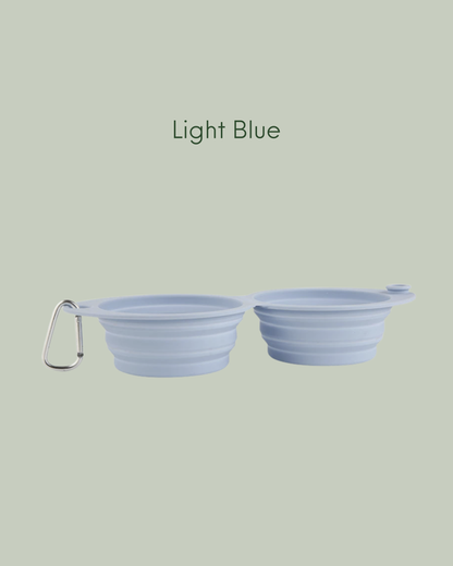 2-sided portable silicone pet bowl