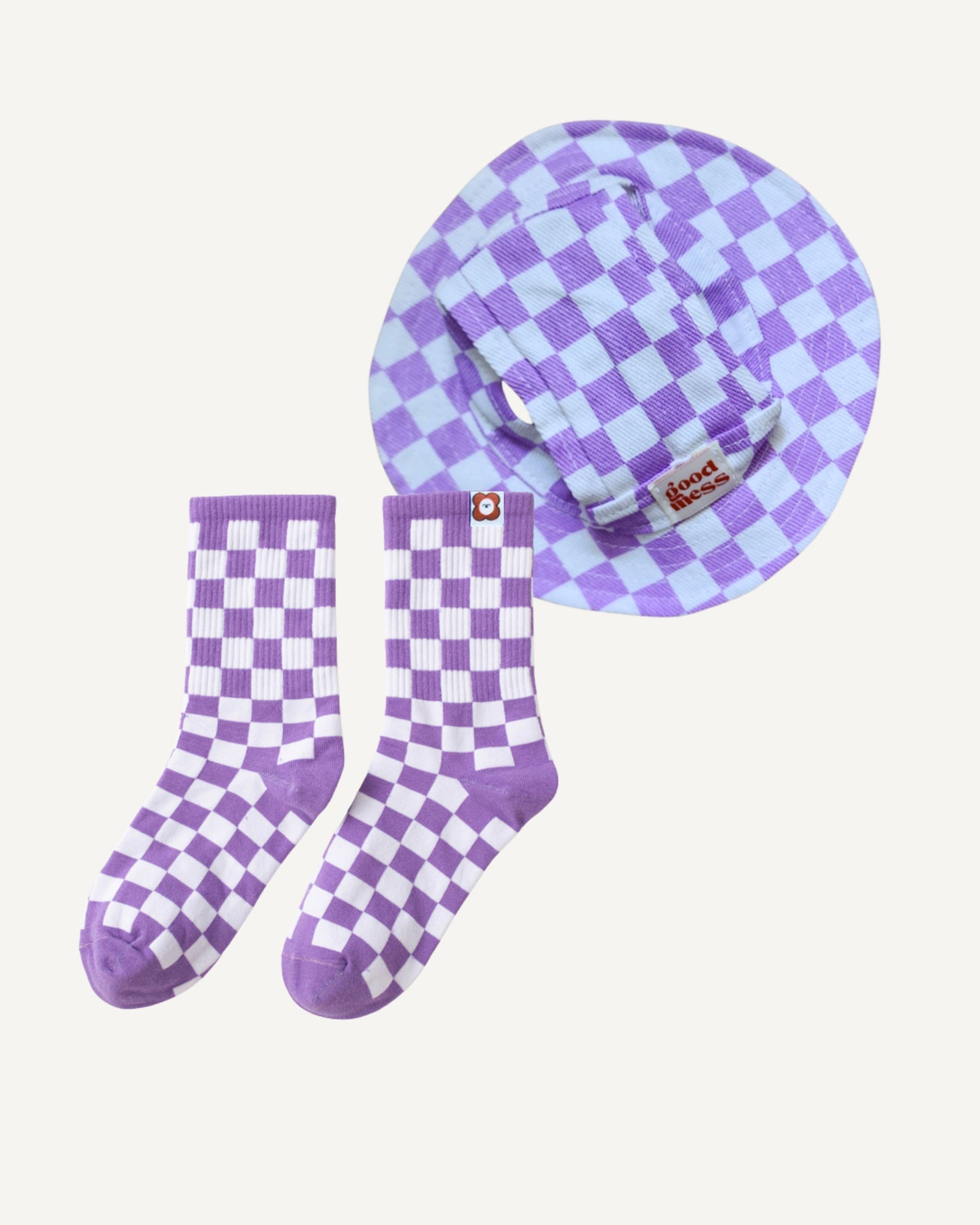 TWINNING Hooman & Furkid checkered socks & hat