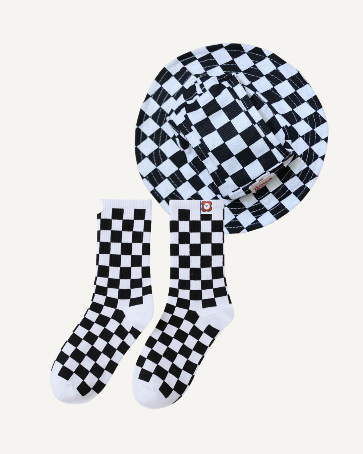 TWINNING Hooman & Furkid checkered socks & hat