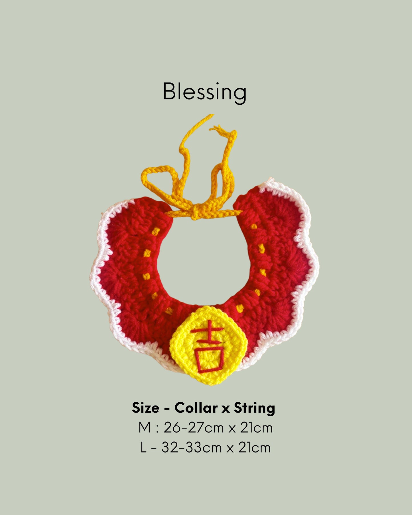 Pet Crochet Collar Lucky style