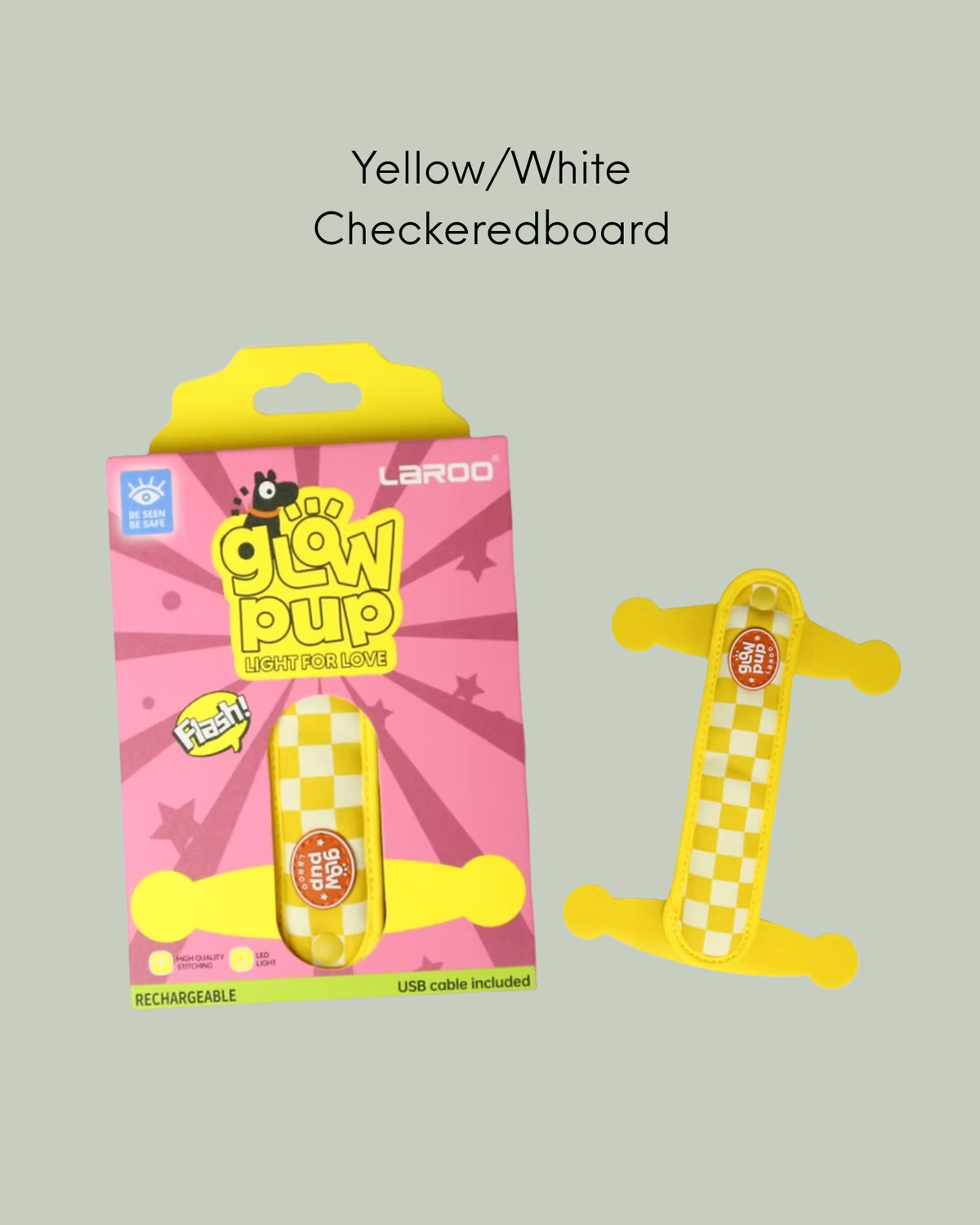 LaRoo Glow Pup Rechargeable LED collar & leash strap