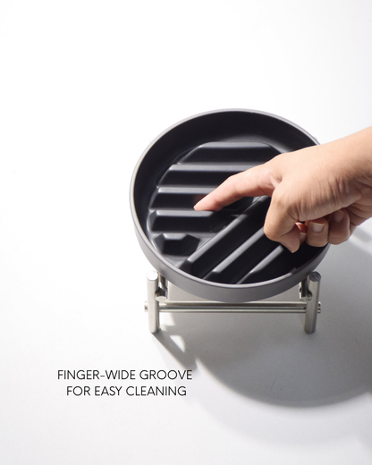 [Preorder] Mattte Black Ceramic Slow Feeder Bowl
