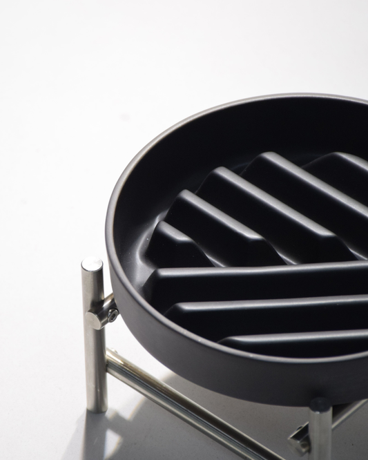 [Preorder] Mattte Black Ceramic Slow Feeder Bowl