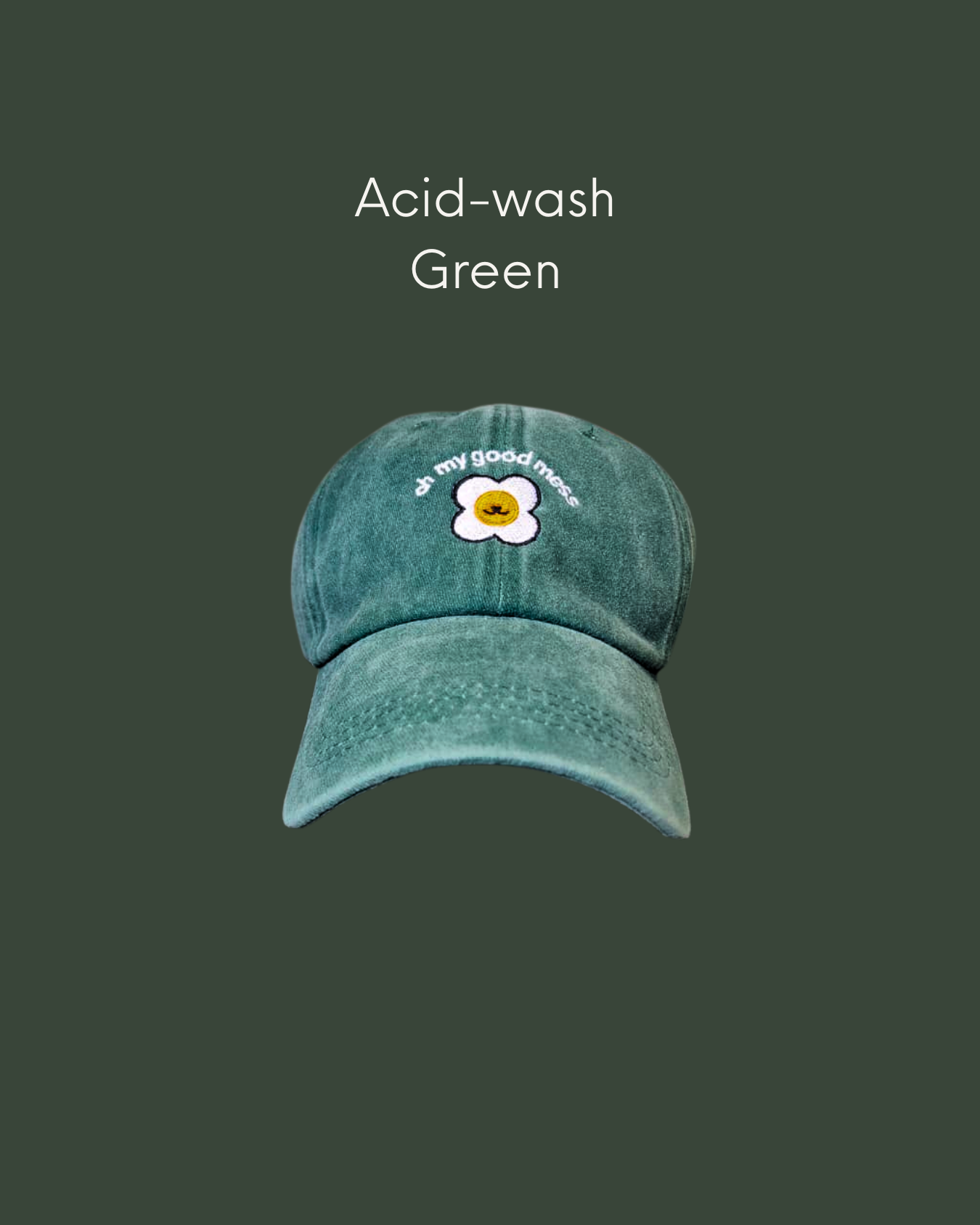 acid_wash_cap_in_green_with_good_mess_motif